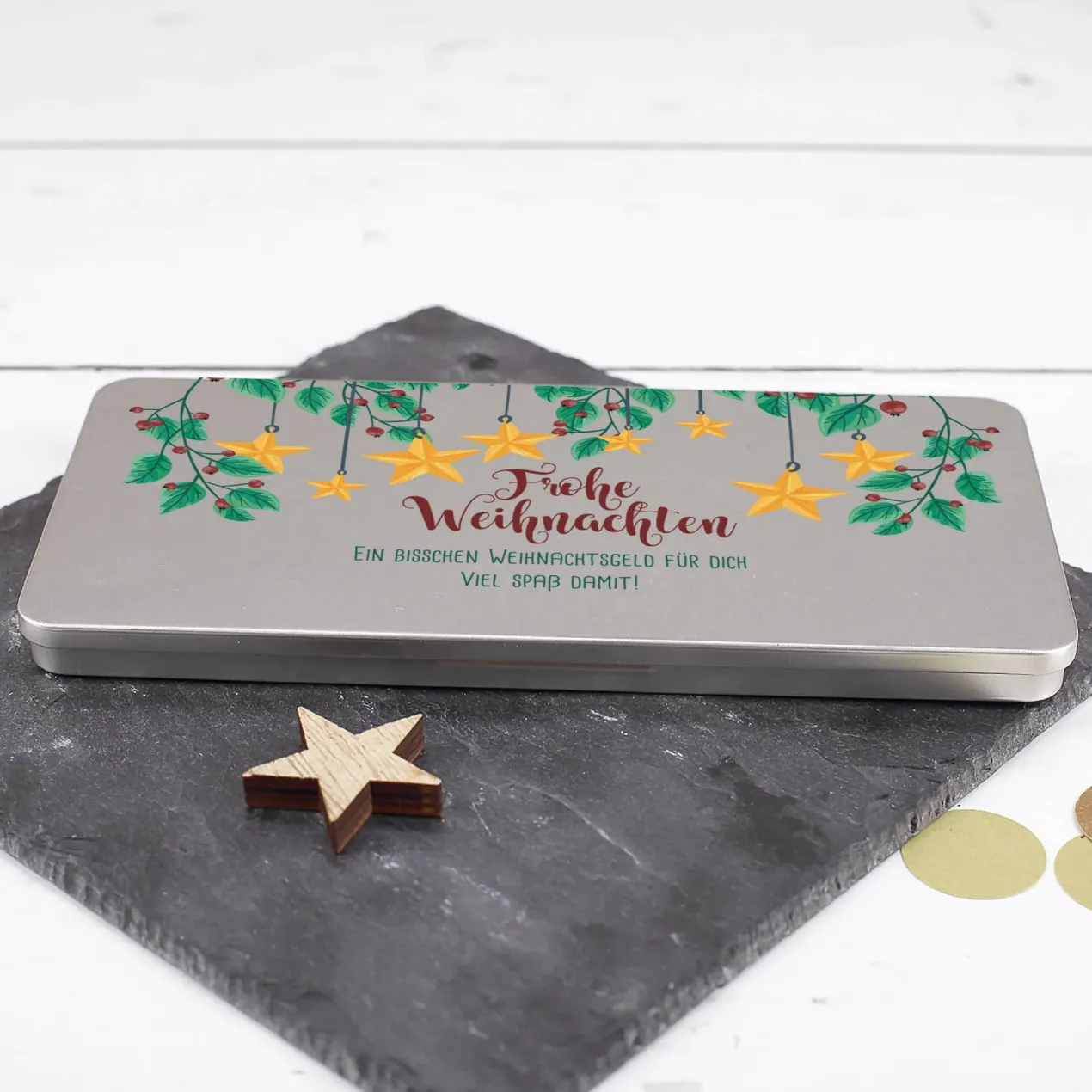 Frohe Weihnachten - Personalisierte Geschenkdose
