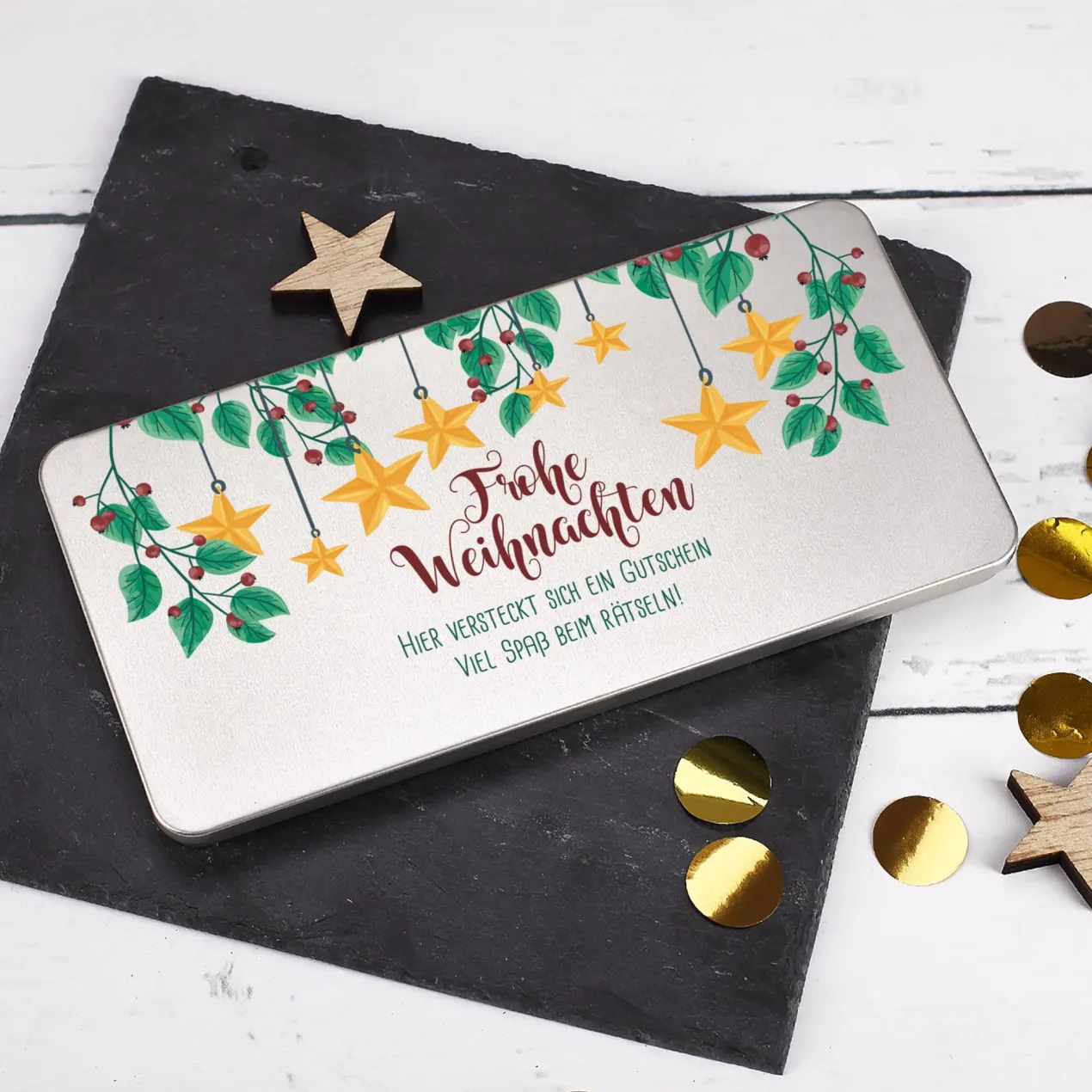 Frohe Weihnachten - Personalisierte Geschenkdose