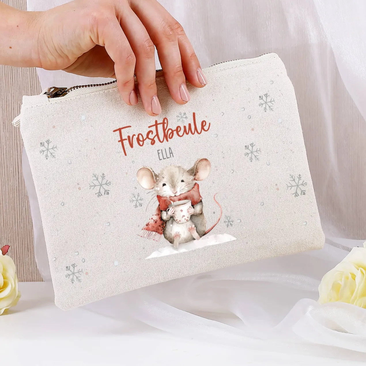 Frostbeule - Beautycase mit niedlichem Mausmotiv