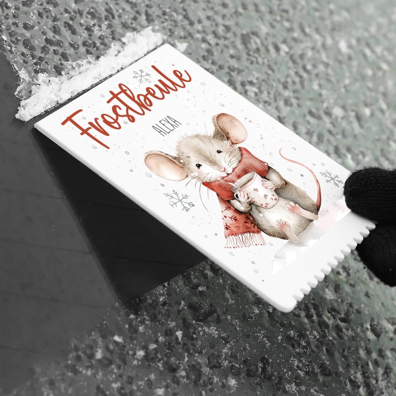 Frostbeule - Eiskratzer mit niedlichem Mausmotiv