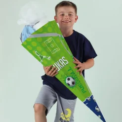 Fußball - Schultüte für Jungen mit Namensaufdruck
