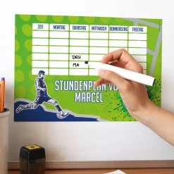 Fußball-Stundenplan mit magnetischer Rückseite