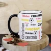 Fußballtasse mit Ihrem Namen in verschiedenen Schriftarten
