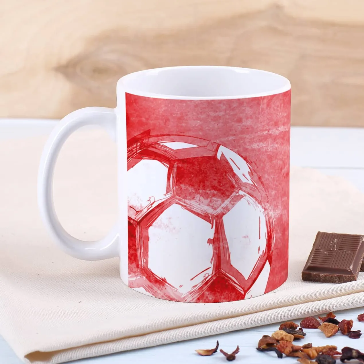 Fußball Tasse mit Namensaufdruck