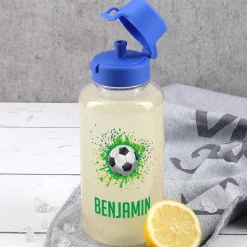 Fußball Trinkflasche mit Name 0,7 L