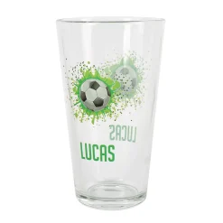 Fußball - Trinkglas mit Name