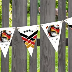 Fußball Wimpelkette Deutschland 7m | Party Deko Girlande für WM, EM, Public Viewing, Verein