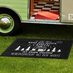 Fußmatte für Camper - Es gibt viele Wege zum Glück - mit Wunschtext