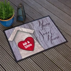 Fußmatte - Home Sweet Home - mit großem Herz