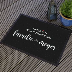 Fußmatte mit Herzdesign für Paare & Familien 70 x 50 cm