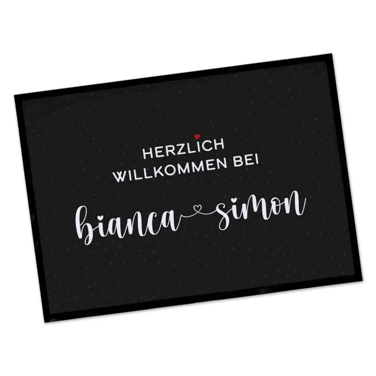 Fußmatte mit Herzdesign für Paare & Familien 70 x 50 cm