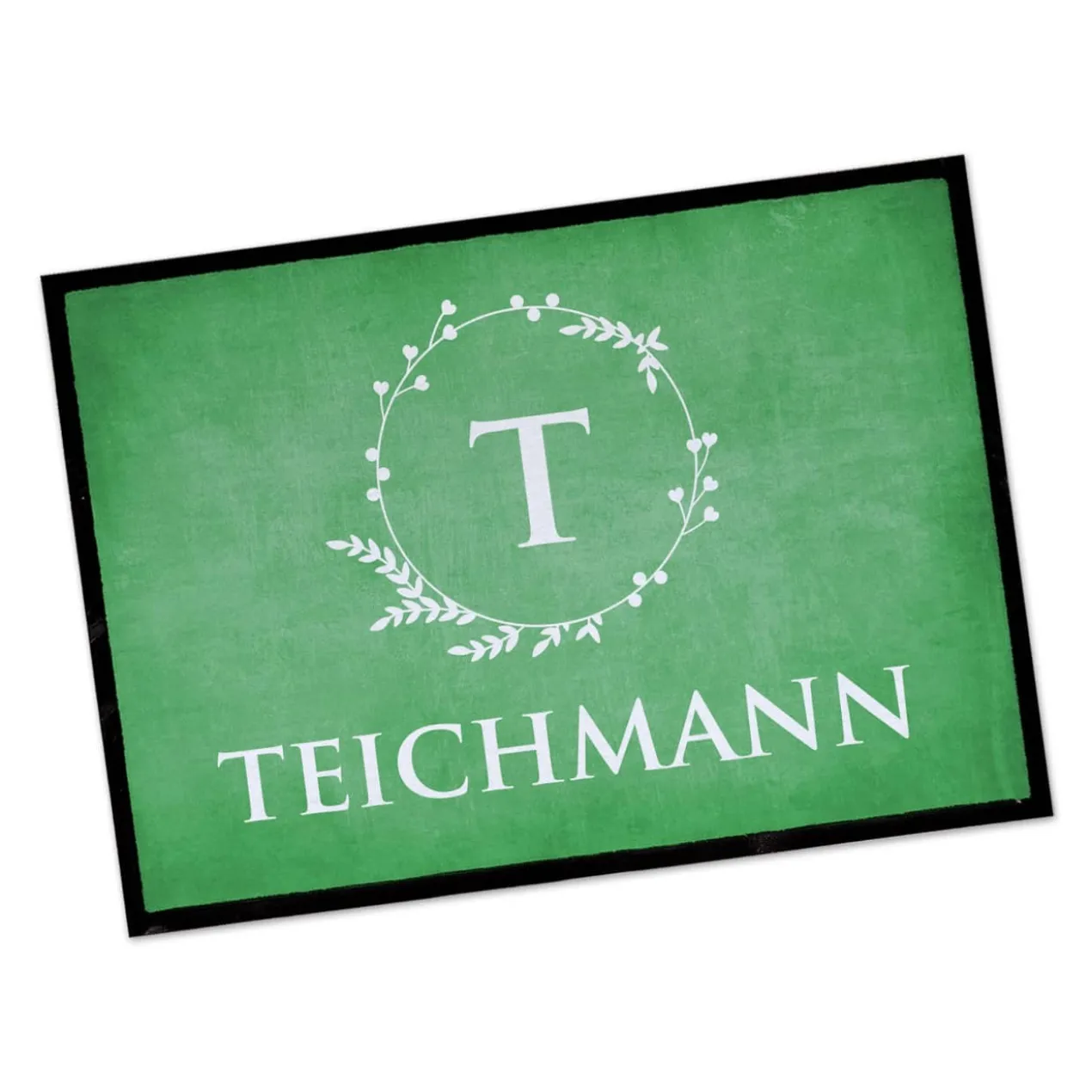 Fußmatte mit Monogramm & Text bedruckt in 2 Größen