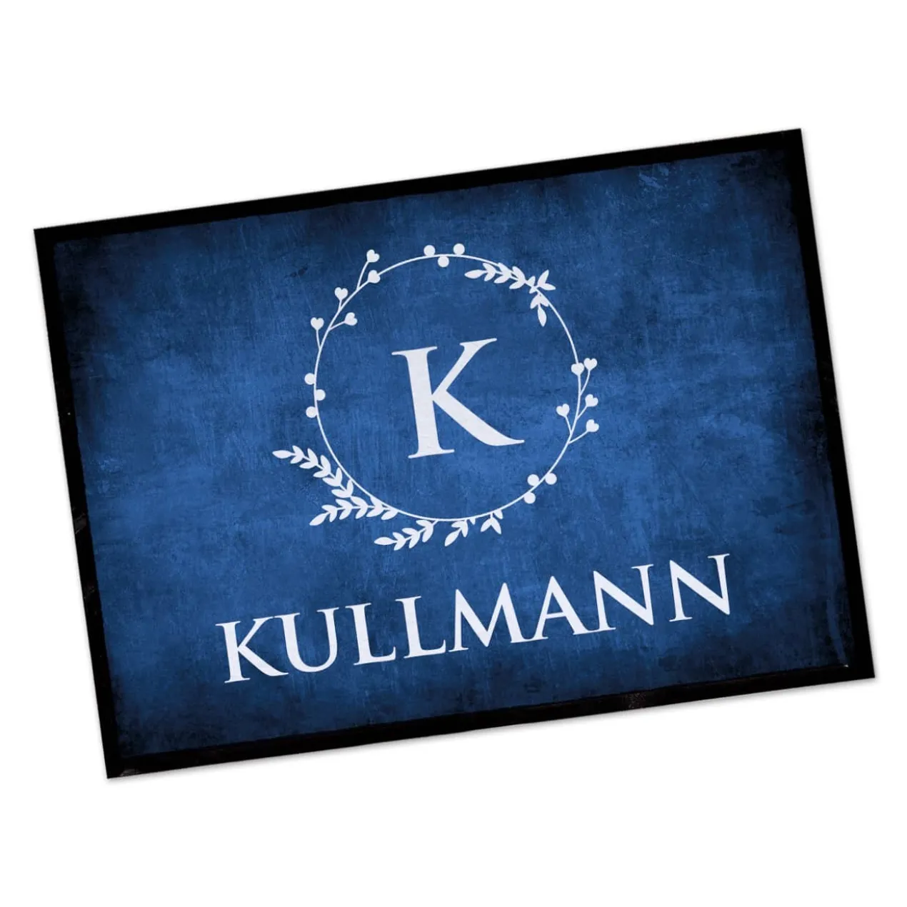 Fußmatte mit Monogramm & Text bedruckt in 2 Größen