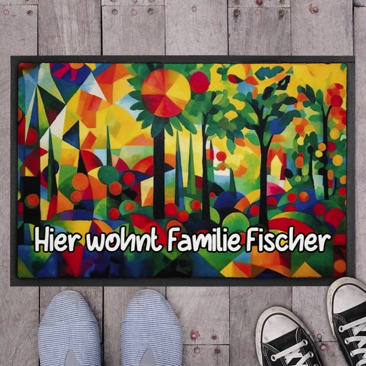 Fußmatten - so bunt wie das Leben - mit Ihrem Text - 6 auswählbare Motive