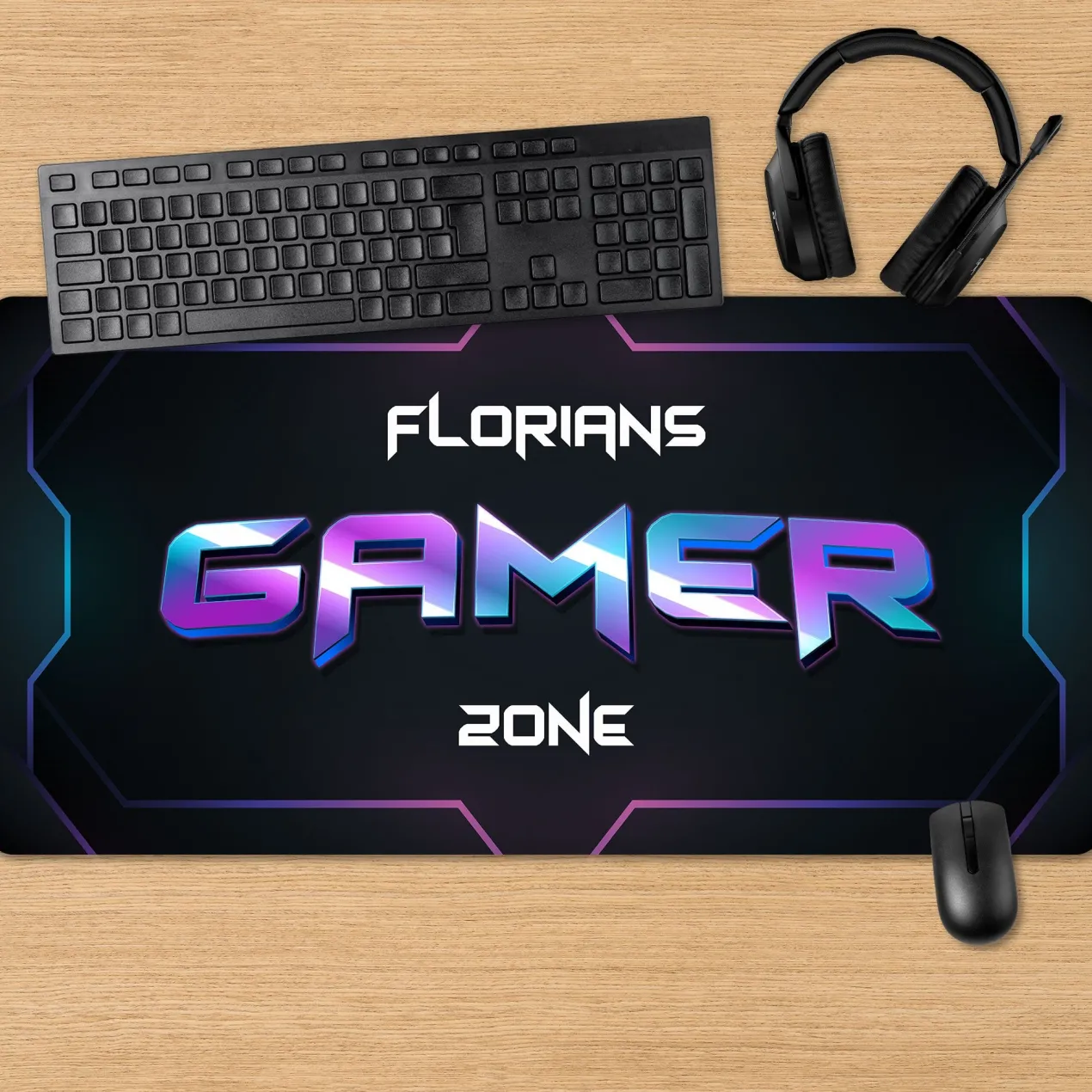 Gaming Mousepad XXL personalisierbar mit Name | Gamer Zone