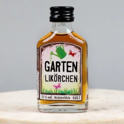 Garten Likörchen - Kleiner Kräuterlikör mit 33 % vol. in Glasfläschchen für Naturfreunde