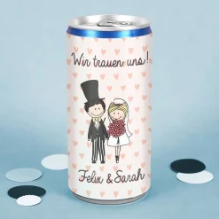 Gastgeschenk zur Hochzeit - City Secco mit persönlichem Etikett