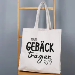 Gebäckträger - geräumige Shoppingtasche mit Namensaufdruck