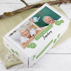 Geburtstags-Geschenkbox mit 2 Fotos & Farbauswahl