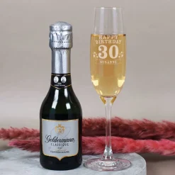 Geburtstags Geschenkset mit Sekt und Sektglas | Geldermann Flaschengärung