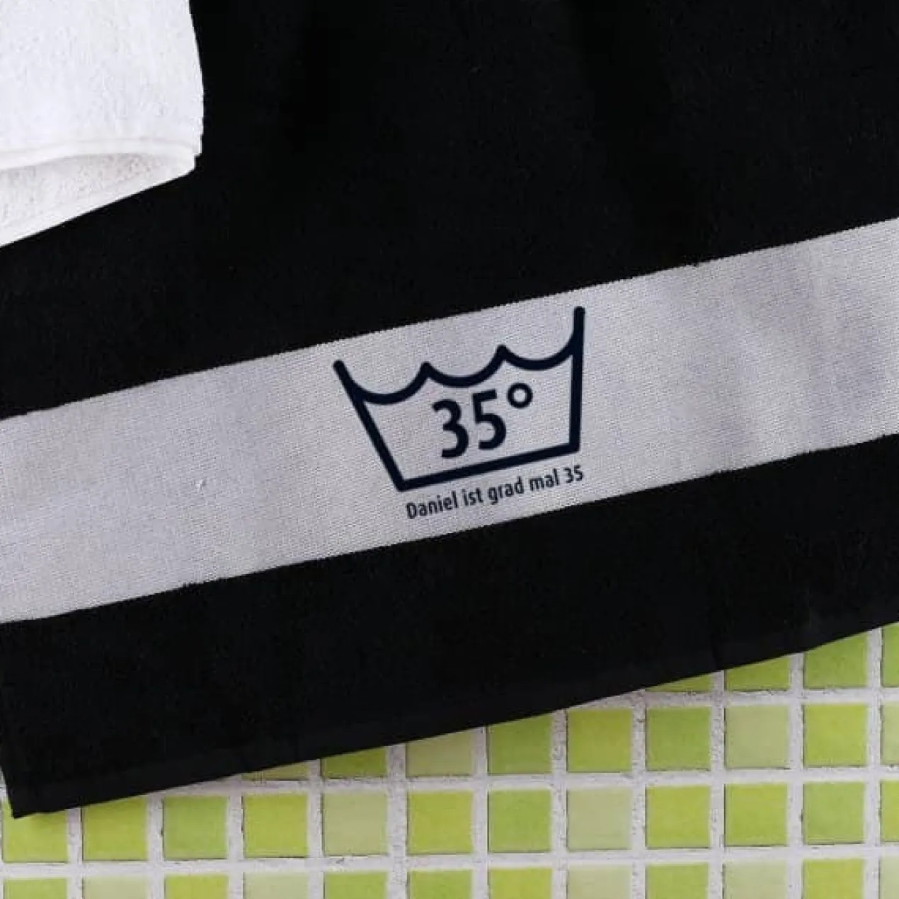 Geburtstags-Handtuch mit Alter und Name