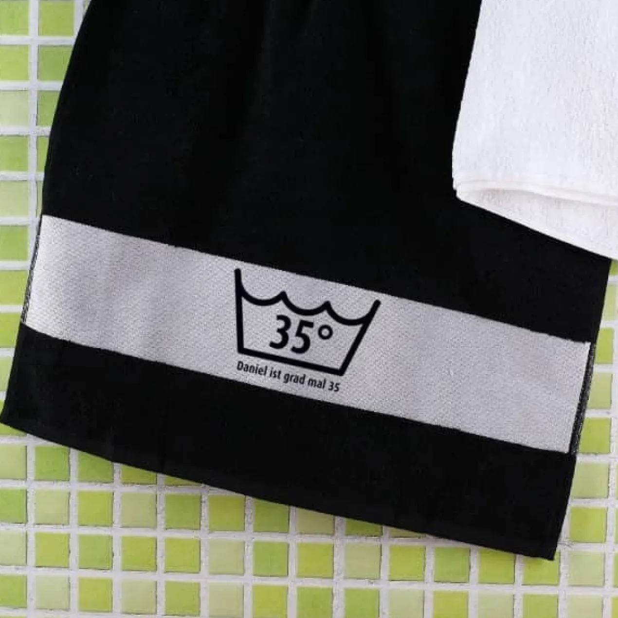 Geburtstags-Handtuch mit Alter und Name