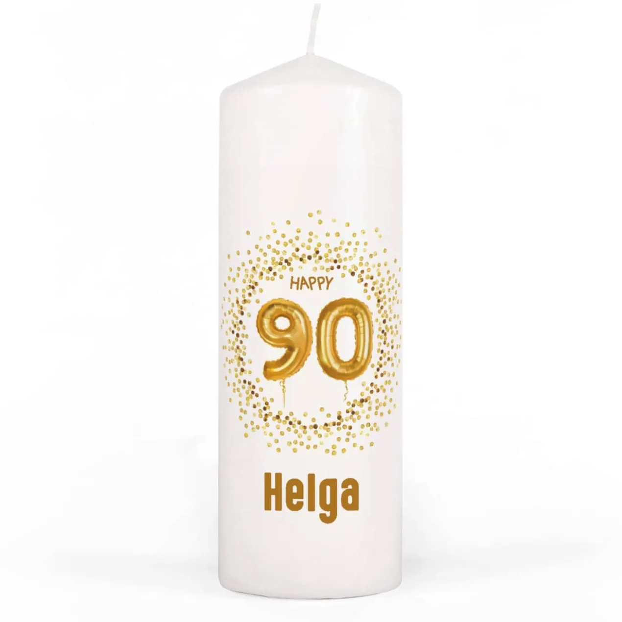Geburtstagskerze mit Name zum 90. Geburtstag