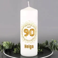 Geburtstagskerze mit Name zum 90. Geburtstag