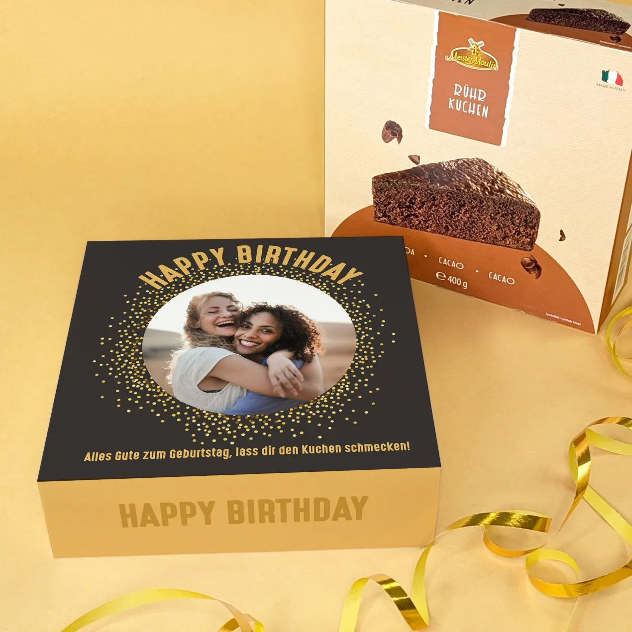 Geburtstagskuchen mit Foto und Wunschtext personalisiert | Happy Birthday Motiv
