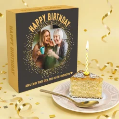 Geburtstagskuchen mit Foto und Wunschtext personalisiert | Happy Birthday Motiv