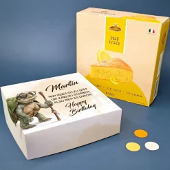 Geburtstagskuchen mit Schildkröten-Motiv, witzigem Spruch und Name personalisiert