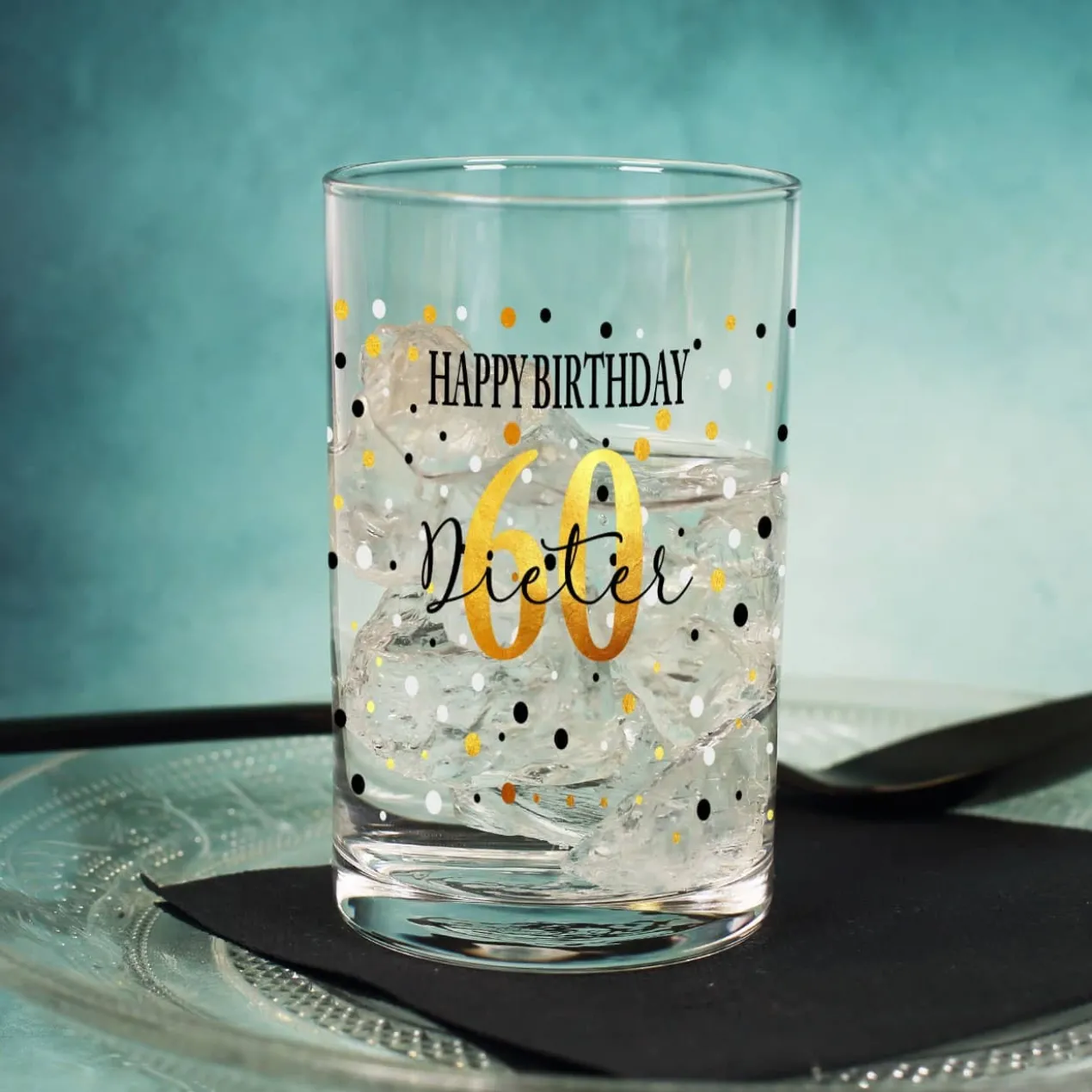 Geburtstagsschnapsglas mit Ihren Wunschnamen und Alter bedruckt