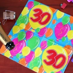 Geburtstagsservietten Ballon zum 30.