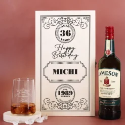 Geburtstagsset mit Jameson Whiskey für Männer