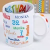 Geburtstagstasse mit Name, Alter und Geburtstagsmotiv innen