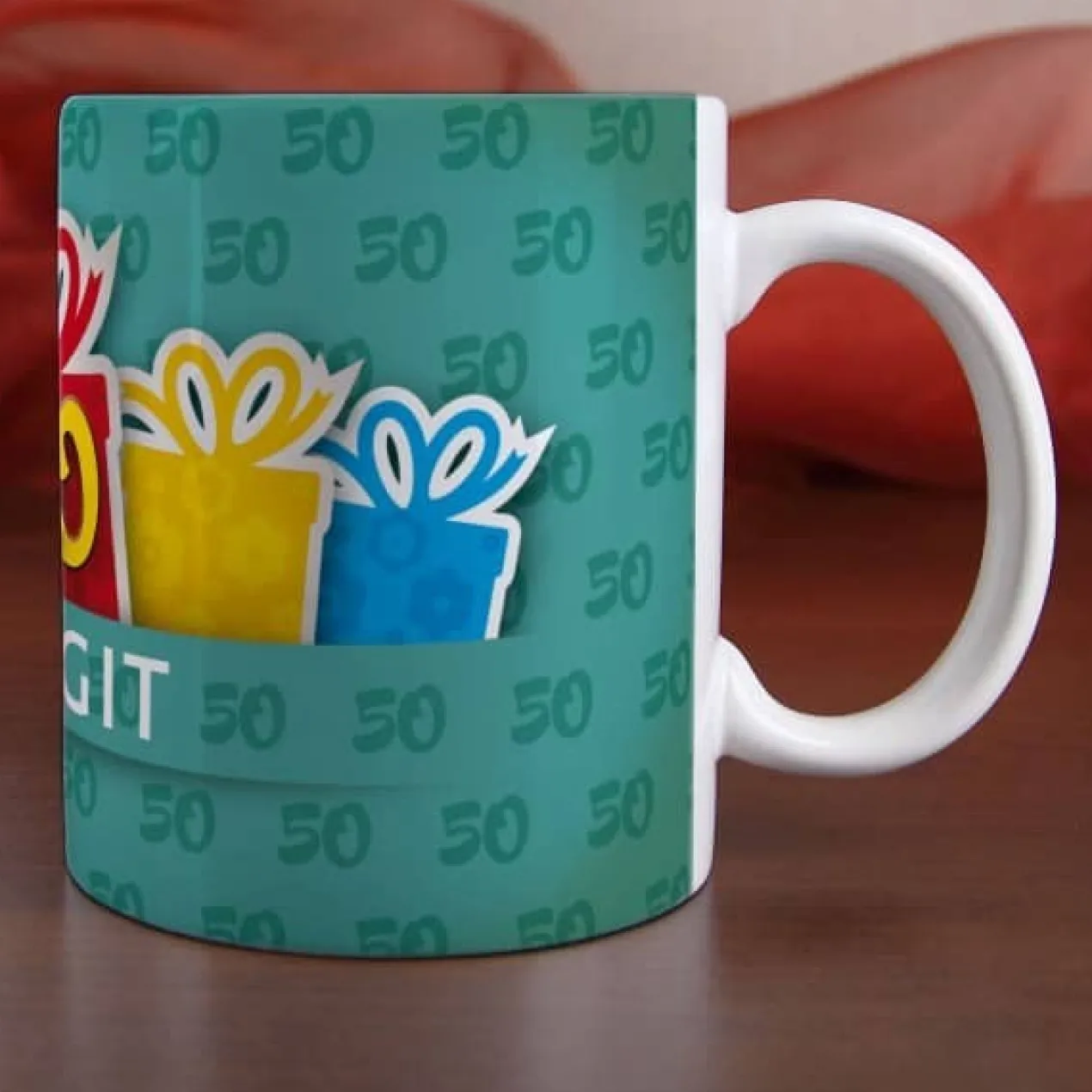 Gefüllte Geschenkbox zum 50. Geburtstag