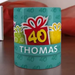 Gefüllte Geschenkbox zum 40. Geburtstag