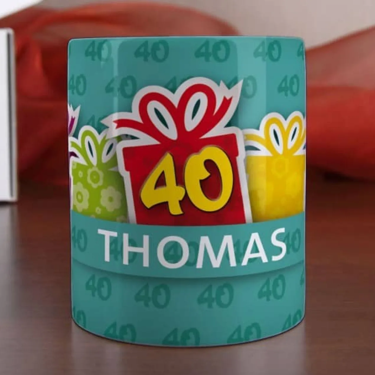 Gefüllte Geschenkbox zum 40. Geburtstag