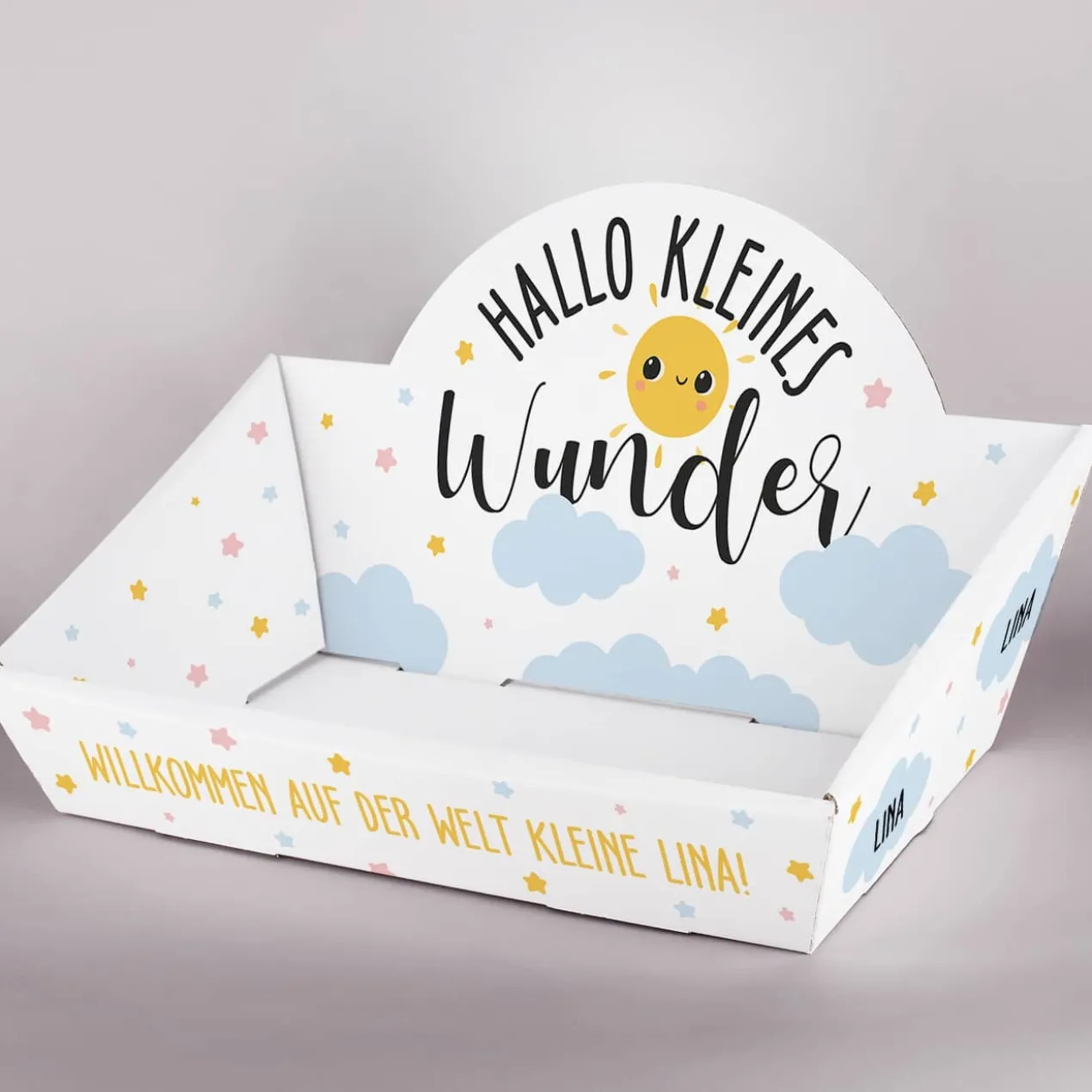 Gefüllter Geschenkkorb zur Geburt - ein rundum perfektes Geschenk