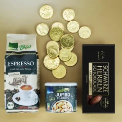 Gefüllte XL Glasdose - Opa seit - mit Schokolade, Espresso und Nüssen