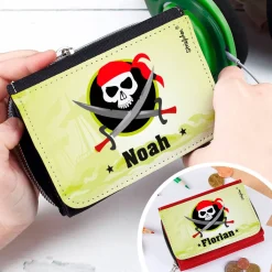 Geldbörse für kleine Piraten mit Wunschname