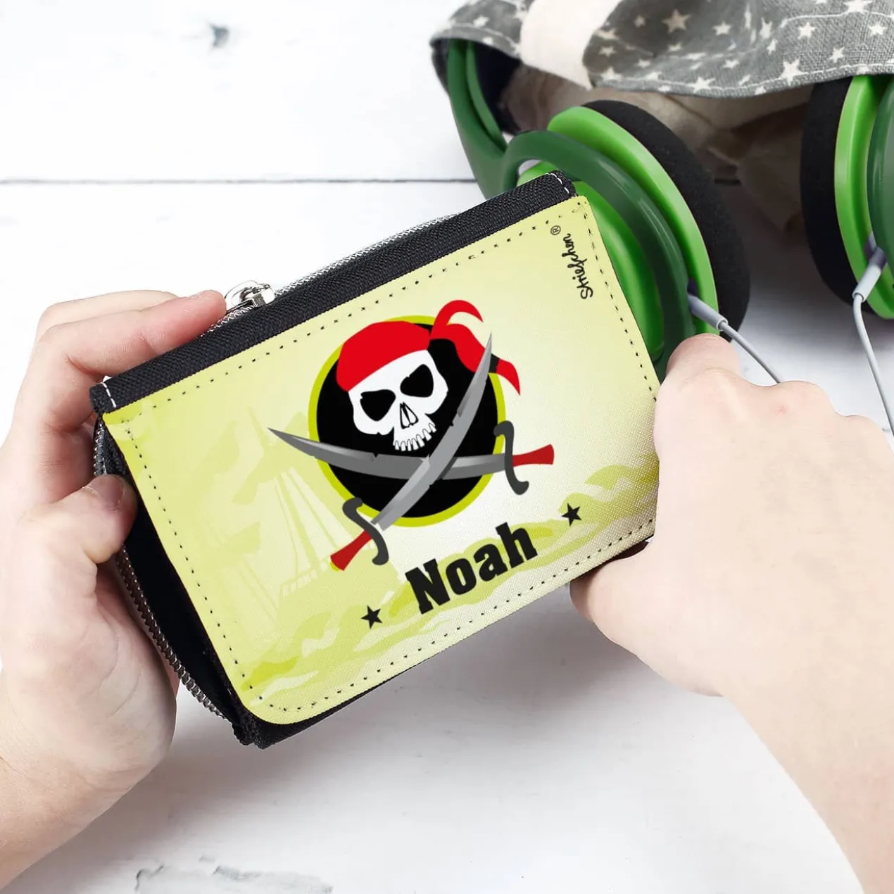 Geldbörse für kleine Piraten mit Wunschname
