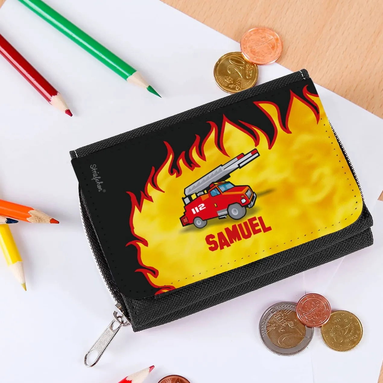 Geldbörse mit Feuerwehrmotiv