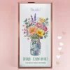Geldgeschenk Bilderrahmen als Wunscherfüller mit Blumen & Wunschtext | Kreatives Geschenk für Geld