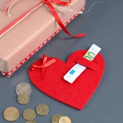Geldgeschenk Filz-Herz