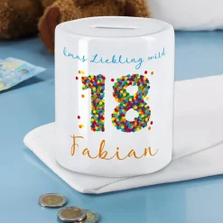 Geldgeschenk - Spardose zum 18. Geburtstag