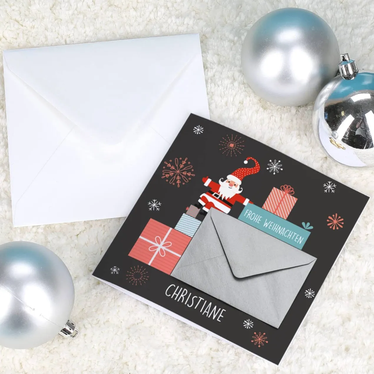 Geldgeschenk Weihnachtskarte mit Name