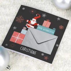 Geldgeschenk Weihnachtskarte mit Name
