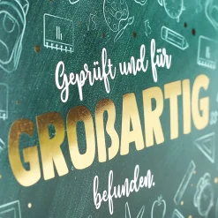 Geldgeschenk zum Abi & Schulabschluss - Box mit Goldprägung, Name & Wunschtext