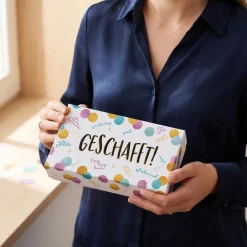 Geldgeschenk zum Abitur, Schulabschluss & mehr - Box mit Wunschtext